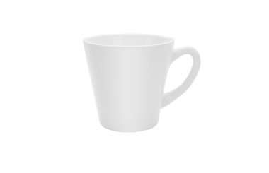 Beyaz kahve fincanı, şeffaf arka plan.