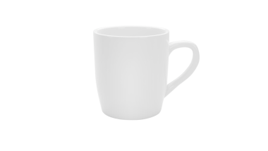 Beyaz kahve fincanı, şeffaf arka plan.