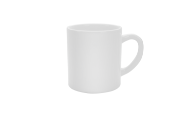 Beyaz kahve fincanı, şeffaf arka plan.