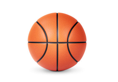 Turuncu basketbol topu, şeffaf arkaplan