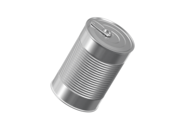 Bir kapalı teneke kutu, şeffaf arkaplan