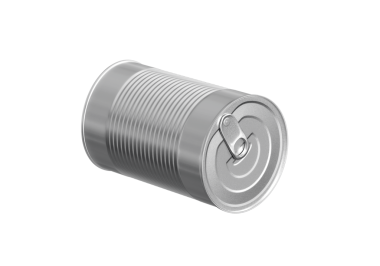 Bir kapalı teneke kutu, şeffaf arkaplan