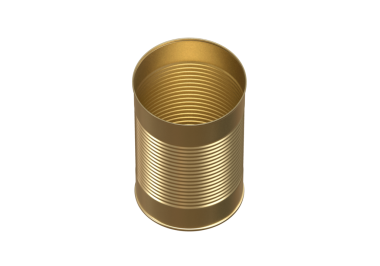 Beyaz arkaplanda metal kutu aç