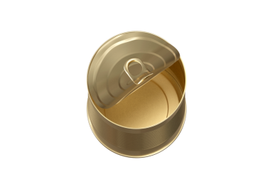 teneke kutu, açık kilitli kapak, şeffaf arkaplan