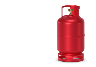 Kırmızı gaz tankları, şeffaf arkaplan