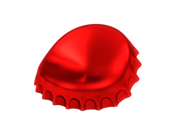 Kırmızı şişe kapağı, şeffaf arkaplan