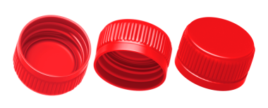 Kırmızı plastik kapaklar, şeffaf arkaplan