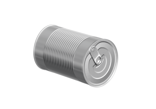 Bir kapalı teneke kutu, şeffaf arkaplan