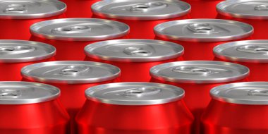 Kırmızı soda alüminyum kutuları