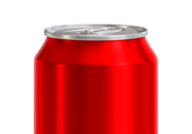 Kırmızı soda kutusu, şeffaf arkaplan