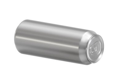 500 ml temiz alüminyum meşrubat, beyaz arka planda izole edilmiş soda kutusu.