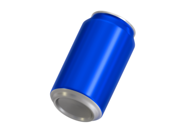 Mavi soda kutusu, şeffaf arkaplan