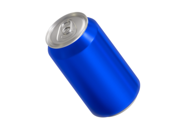 Mavi soda kutusu, şeffaf arkaplan