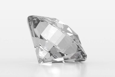 Beyaz arka planda yüksek kaliteli göz kamaştırıcı elmas.
