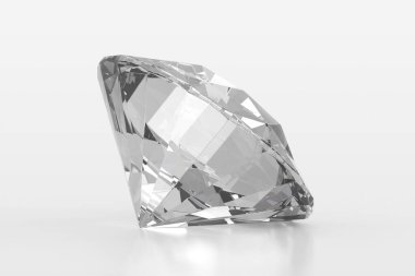 Beyaz arka planda yüksek kaliteli göz kamaştırıcı elmas.