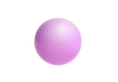 Beyaz arkaplanda pembe küre