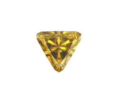 Sarı Elmas Gemstone, beyaz arka planda yüksek kalitede.