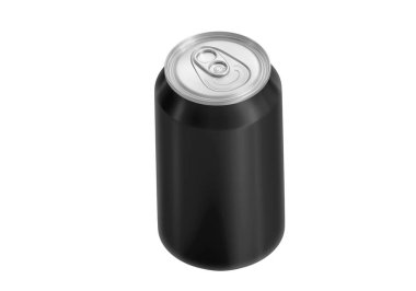 Beyaz arkaplanda siyah soda kutusu