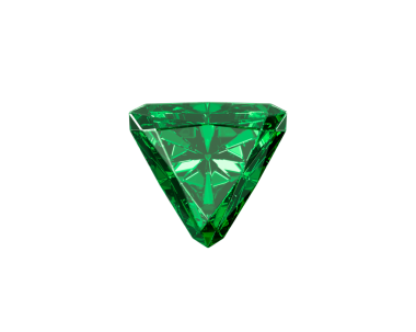 Yeşil Elmas Gemstone, yüksek kalite, şeffaf arkaplan