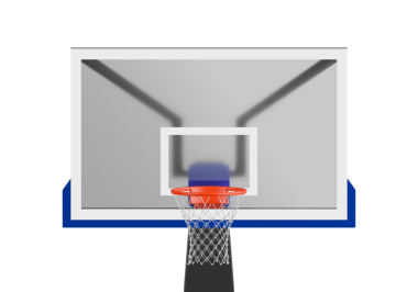 Profesyonel basketbol potası ve arka plan ön görünüş, şeffaf arka plan