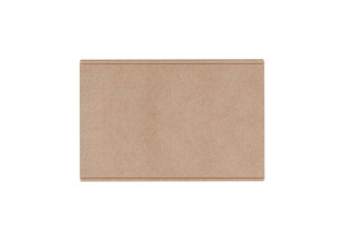 Beyaz arkaplanda kahverengi karton kutu