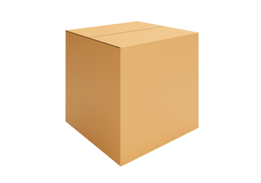 Kahverengi karton karton kutu, şeffaf arkaplan