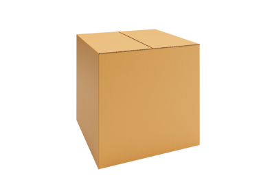 Kahverengi karton karton kutu, şeffaf arkaplan