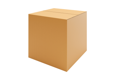 Kahverengi karton karton kutu, şeffaf arkaplan