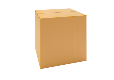 Kahverengi karton karton kutu, şeffaf arkaplan