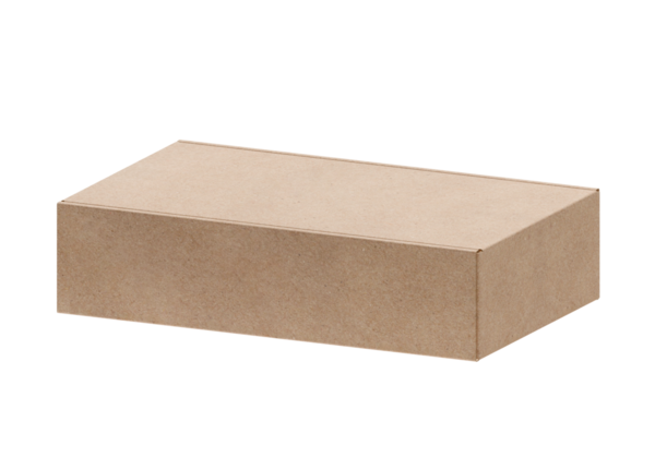 Kahverengi karton kutu, şeffaf arkaplan