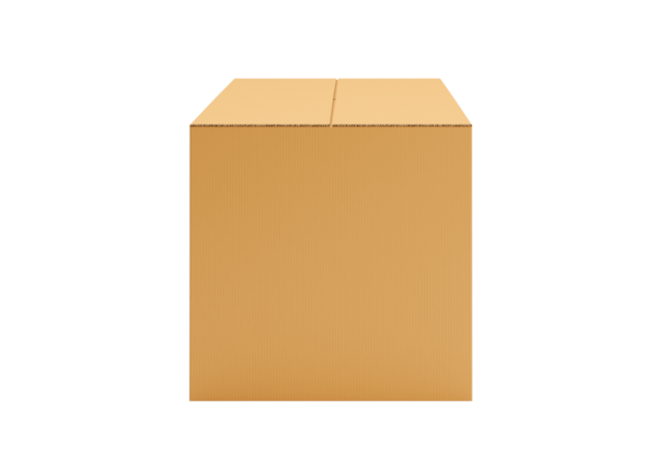 Kahverengi karton karton kutu, şeffaf arkaplan
