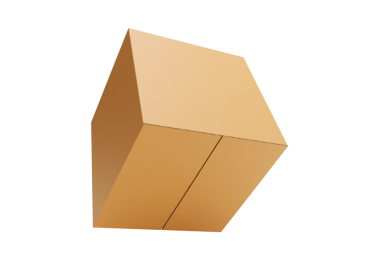 Kahverengi karton karton kutu, şeffaf arkaplan