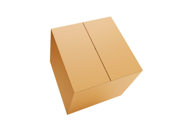 Kahverengi karton karton kutu, şeffaf arkaplan
