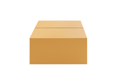 Boş kahverengi karton kutu aç, şeffaf arkaplan
