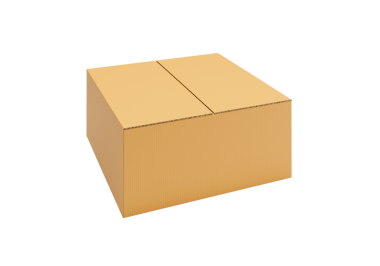 Boş kahverengi karton kutu aç, şeffaf arkaplan