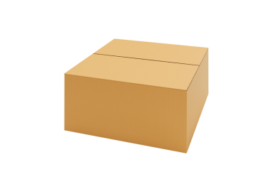 Boş kahverengi karton kutu aç, şeffaf arkaplan