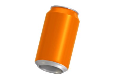 Turuncu alüminyum içecekler beyaz arkaplanda izole edilebilir