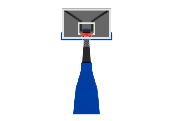 Profesyonel basketbol potası, şeffaf arka plan.