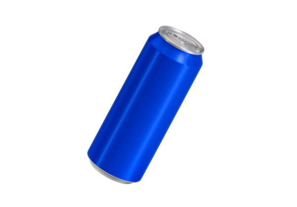 Mavi alüminyum 500 ml, şeffaf arkaplan