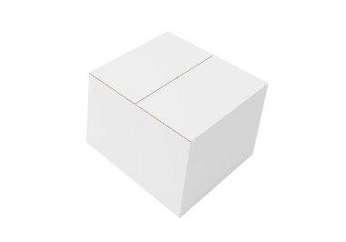 beyaz zemin üzerine beyaz karton kutu