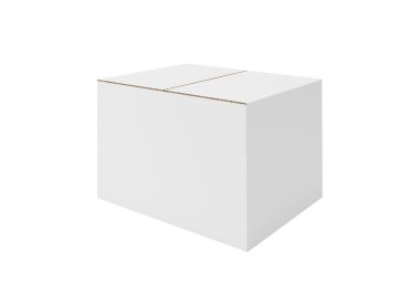 beyaz zemin üzerine beyaz karton kutu