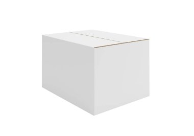 beyaz zemin üzerine beyaz karton kutu