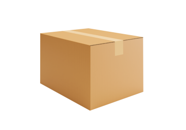 Kahverengi karton karton kutu, şeffaf arkaplan