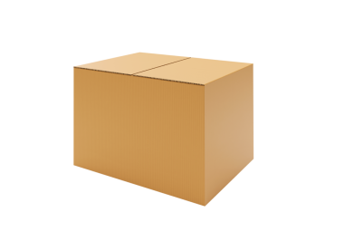 Kahverengi karton karton kutu, şeffaf arkaplan