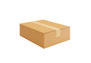 Kahverengi karton karton kutu, şeffaf arkaplan