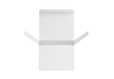 Şeffaf arkaplan, beyaz karton kutu aç
