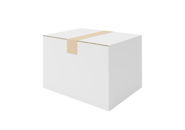 Beyaz karton kutu, şeffaf arkaplan