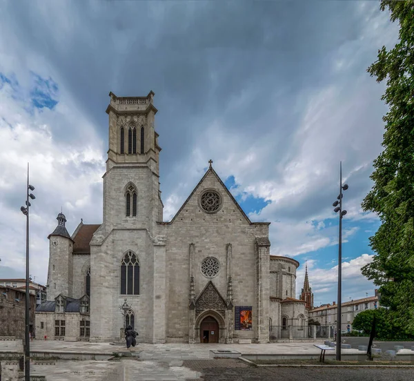 Vista Panorámica Famosa Catedral Caprais Agen Suroeste Francia — Foto de Stock