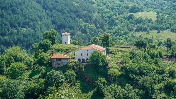 Panorama Churilovski Monastery Georgi Ograzhden Mountain Petrich Municipality Bulgária — Fotografia de Stock