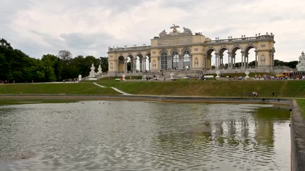 Viena Áustria Agosto 2022 Filmagem Pavilhão Gloriette Parque Schonbrunn — Vídeo de Stock
